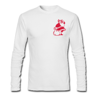Herren-Langarmshirt+Weihnachtsmann+wei%C3%9F%2Frot
